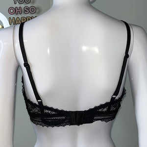 Size Large Victoria’s Secret Black Lace Trimmed Bralette