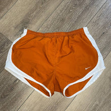 Load image into Gallery viewer, Medium Nike Dri-Fir Orange White Athletic Running Shorts
