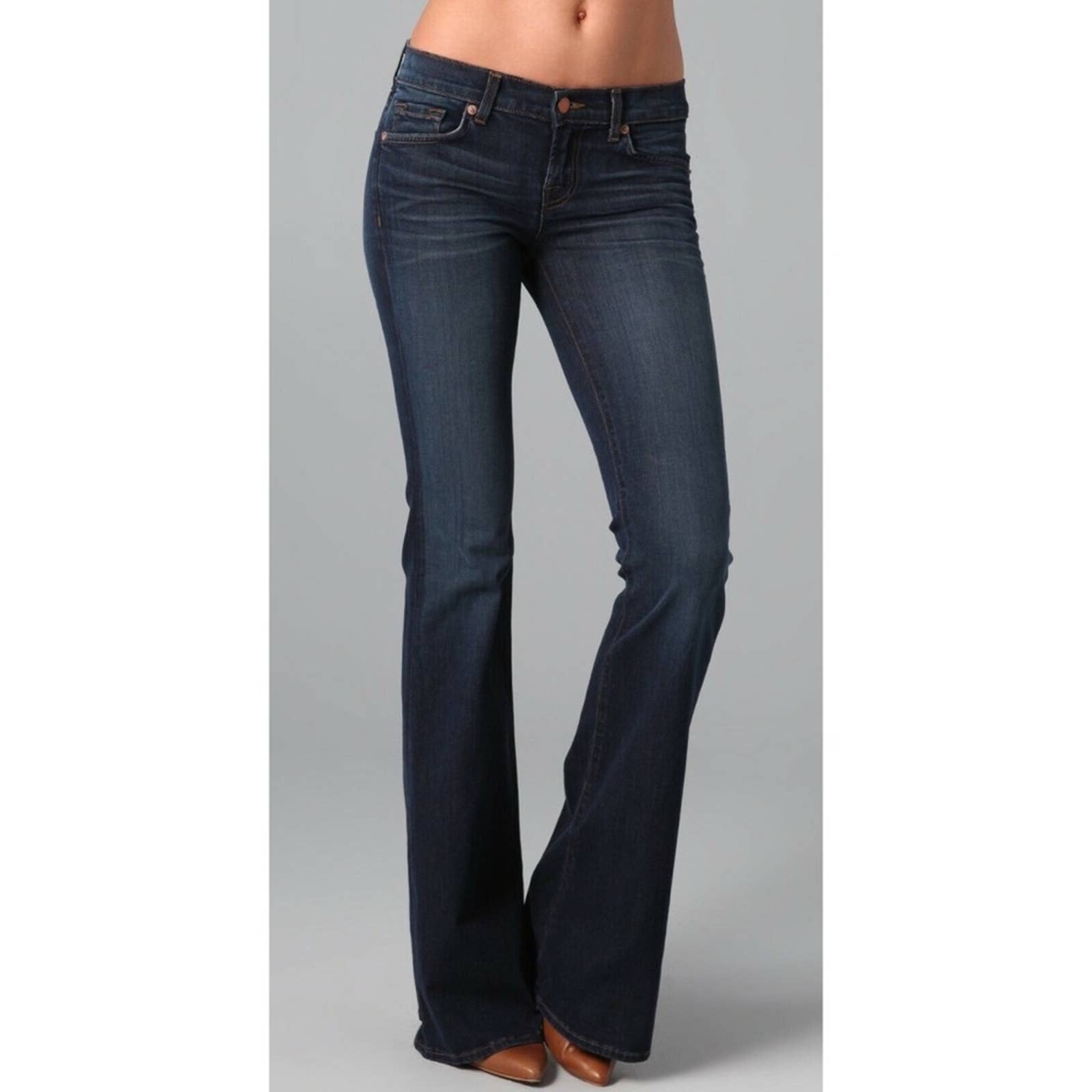 size 27 J Brand Babe Flare Leg Bell Bottom Stretch Jeans – Thrifty