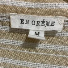 Load image into Gallery viewer, Medium En Creme Tan &amp; White Striped Button Up Dress
