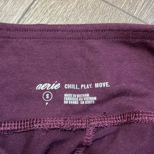 Small Aerie Maroon 7/8 Leggings