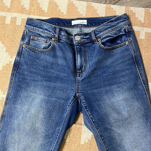Size 27/4 Loft Modern Straight Raw Frayed Hem Jeans