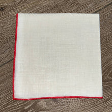 Load image into Gallery viewer, Vintage Red &amp; Ivory Cloth Napkins
